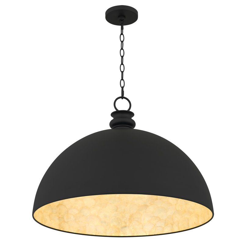 Luminaire suspendu noir mat 4 lumières Braylon