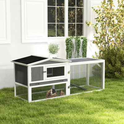 2-layer Rabbit , With Waterproof Quality, Slide Out Tray, For 1-2 Rabbits, Grey Large By , Waterproof, ,