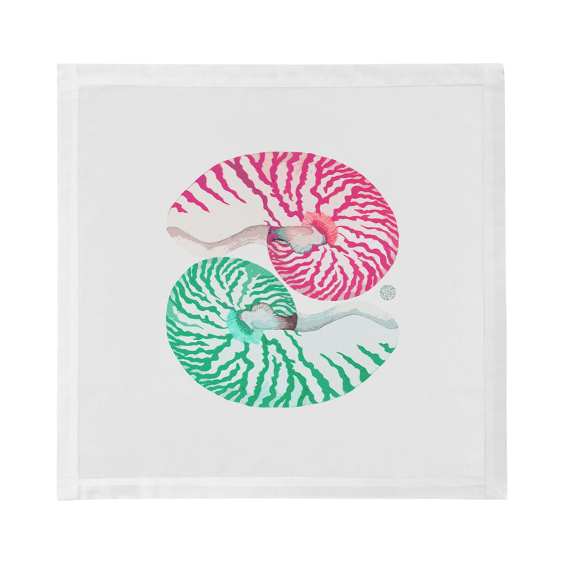 Nautilus Cotton Sateen Dinner Napkins, Palm Beach