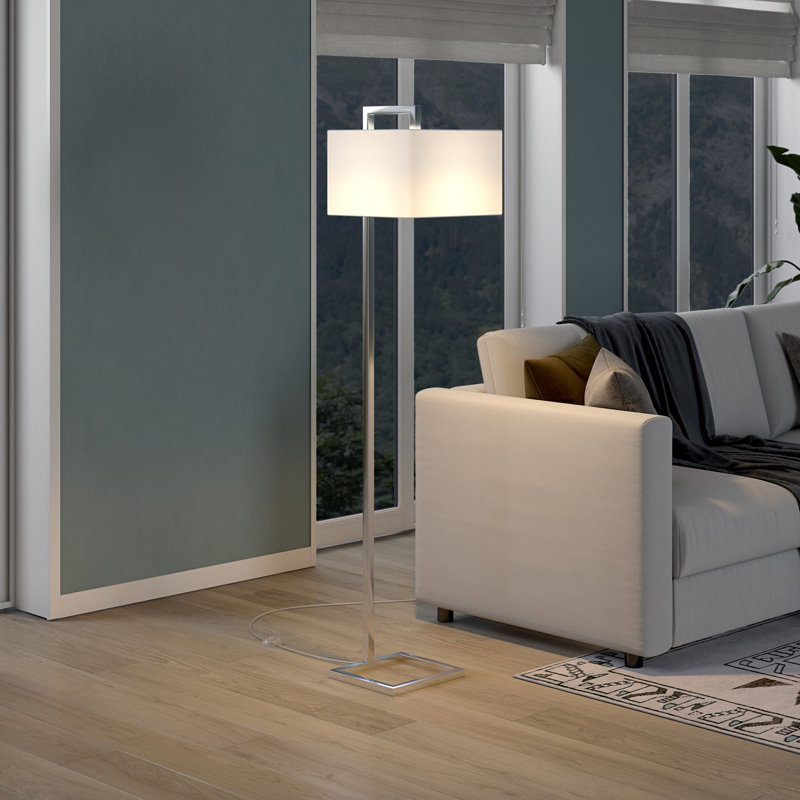 Lampe sur pied arquée 68 po Grayson, Argent