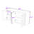 Modern Wave Design Sideboard Buffet Cabinet with 4-Door Hidden Storage-47146664