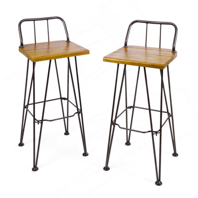 Tabouret en bois et métal DENALI INDUSTIAL
