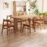 Modern Rectangular Dining Set With Upholstered Chairs With Backrest For Kitchen, Living Room, Dining Room