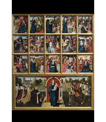 «Quinze mystères et la Vierge du Rosaire» par Goswijn Van Der Weyden, impression