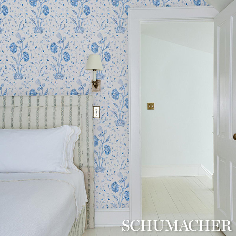 Khilana Floral Wallpaper, Porcelain
