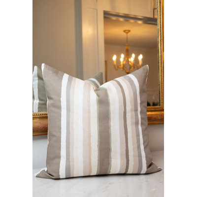 Brother Stripe Square Pillow Cover & Insert