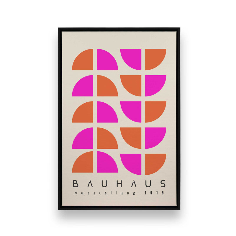 Impression sur toile Bauhaus Pop, H 48,75 po x l 32,75 po, Noir satiné