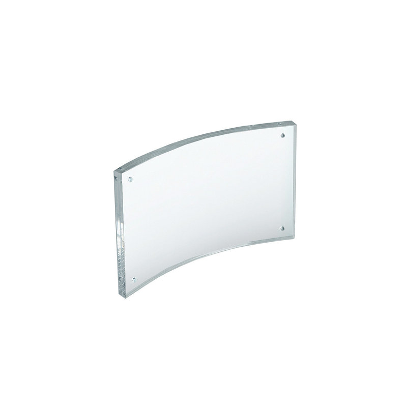 Porte-affiche courbé en acrylique magnétique l 6 po x H 4 po, paquet de 2