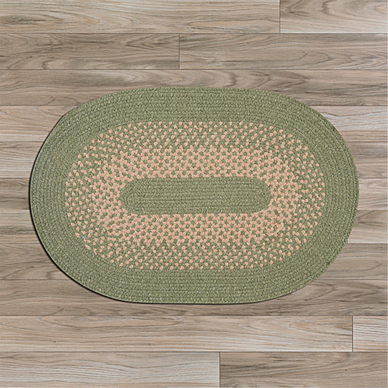 Darrel Wool Striped Indoor Rug, Oval 7' x 9'