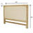 Luxurious Modern King Upholstered Headboard with Solid Malaysian Oak Frame, Weathered Natural Finish, Cream Fabric Upholstery, Sleek Low-Profile Design, and Easy Attachment to Metal Bed Frames-105006228-104978634