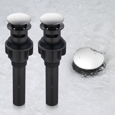 Pop-Up Bathroom Sink Drain with Overflow( 2Pack)