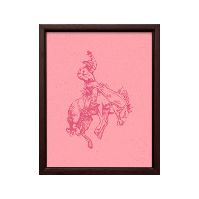 Cheval de cowboy rose