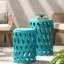 Tables d'appoint en fer léger sarcelle mat - Design pour patio, de 2 sarcelles, machines de patio, 2