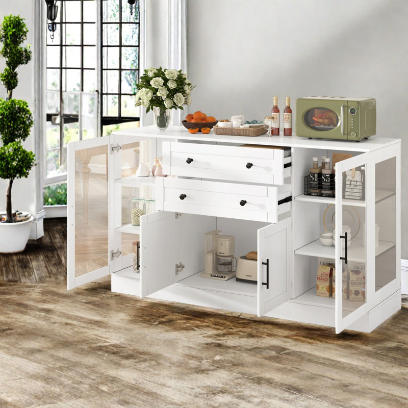 Buffets et armoires spacieux en MDF de 58,3 po pour cuisine