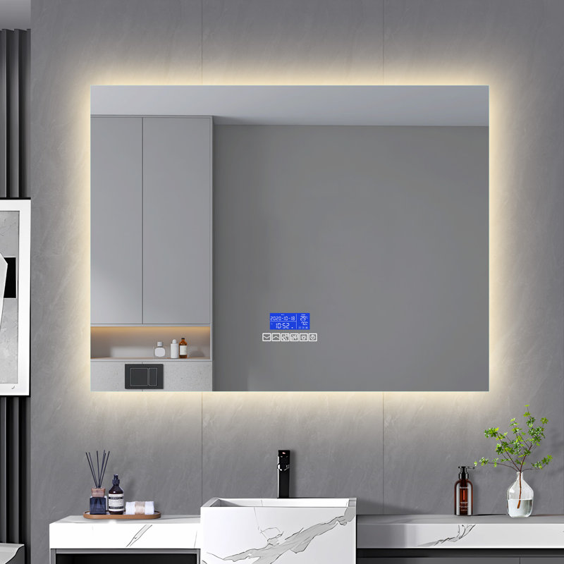 Backlit LED Bathroom Vanity Mirror Anti-Fog, 80 cm H x 100 cm W