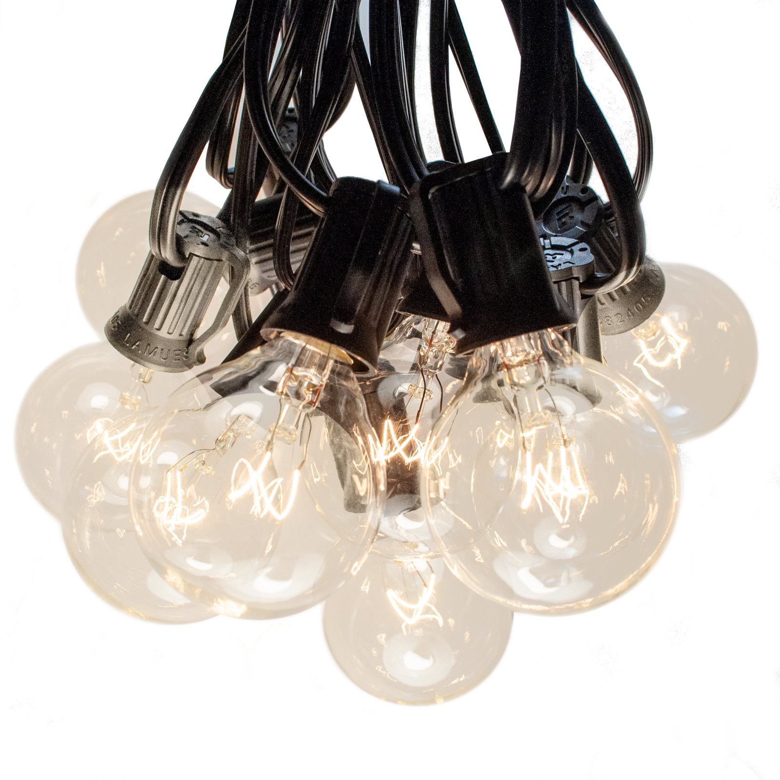 Alsip Globe Outdoor String Lights, Black
