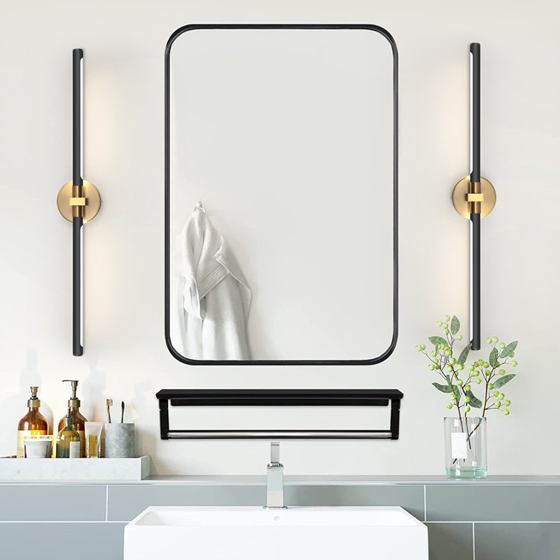 Jaiman 2-Light 31'' LED 4000K Vanity Light Bath Bar for Bathroom, Gold