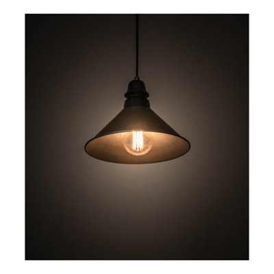 Luminaire suspendu conique en acier à 1 lumière Kali