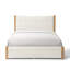  Grand lit plateforme en bois massif avec tiroirs de rangement Lunara Vault Upholstery