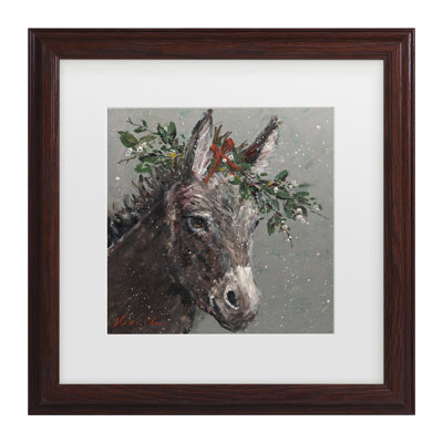 Art encadré «Mary Beth The Christmas Donkey» par Mary Miller Veazie
