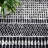 Glamour Hand Tufted Viscose/Wool Southwestern Rug in Ivory/Black-1482184558