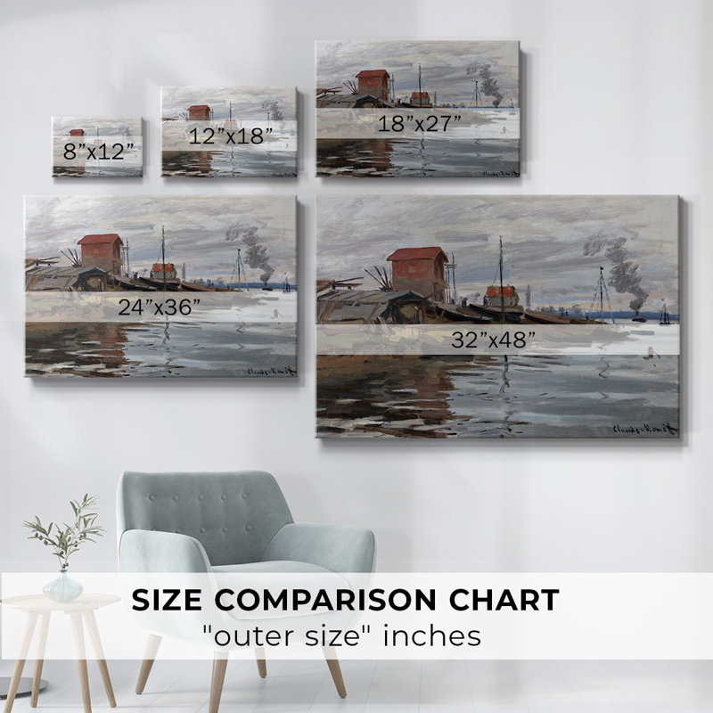 La seine à la petite toile tendue, H 24 po x l 36 po