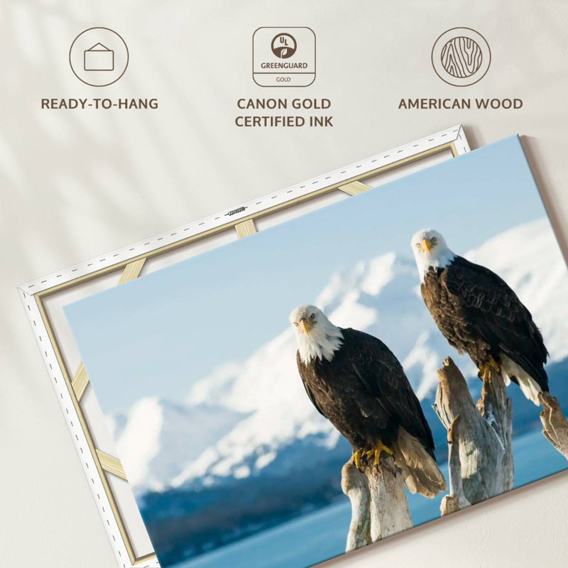 Brampt Bald Eagle Pair, 20" H x 30" W
