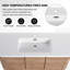 Meuble-lavabo 48 po en résine blanche avec rangement à fermeture en douceur-837213844
