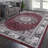 5'x7' Washable Vintage Floral Area Rug, Non-Slip Distressed Indoor Carpet for Living Room Bedroom, Rust Red-1788729320-1788729324