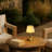 11'' Glam Cordless Table Lamp Touch Control With 3 Way Classic Elegant Dimmable Rechargeable Led Nightstand Lamp With Fabric Shade In Brass Finish-725276881