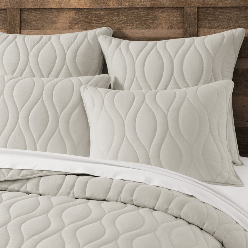 Cover 3Pc. Quilt Set, King Quilt + 2 Shams, Beige