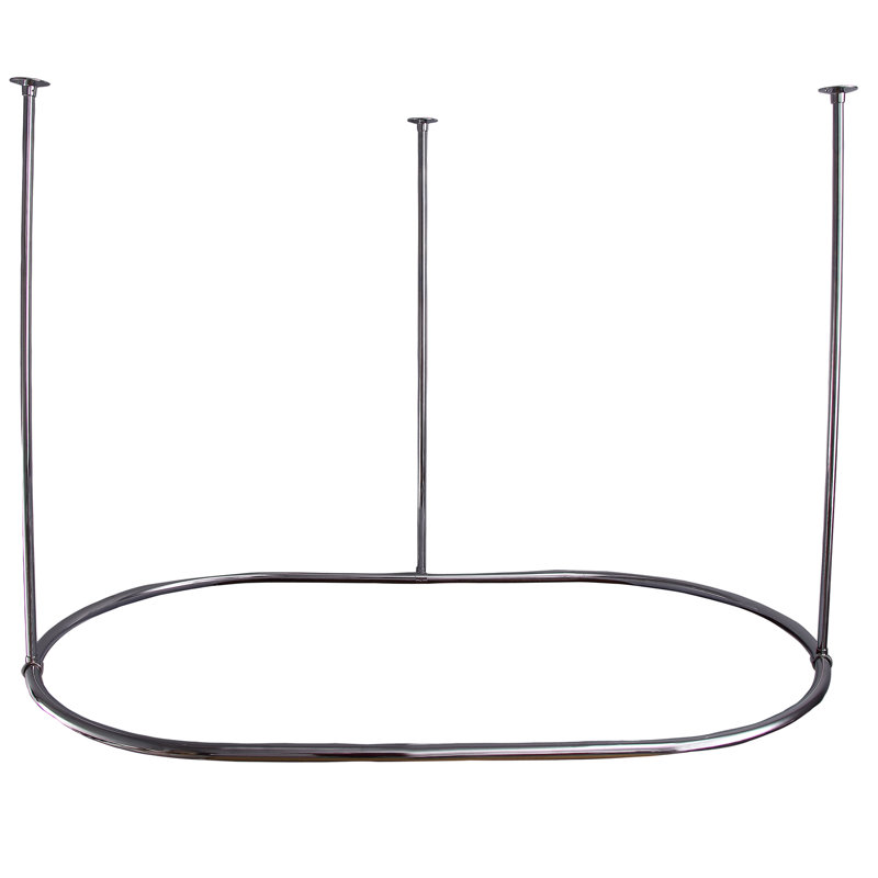 Tringle de rideau de douche 72 "L, Chrome poli