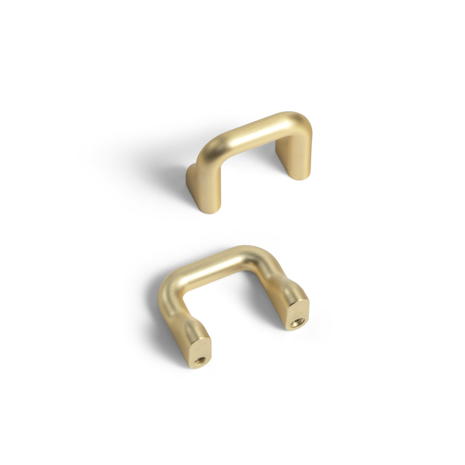 1.25" Center Bar Cabinet Pull, Light Brushed Brass