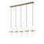 Lustre linéaire pour îlot de cuisine à 5 lumières Bryelle-367990747