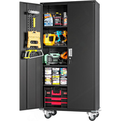 Armoires de rangement avec portes verrouillables et 4 tablettes réglables Veripco