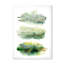 «Golden Green Abstract Clouds with Blue Points II», peinture sur toile encadrée-59850122-59850124
