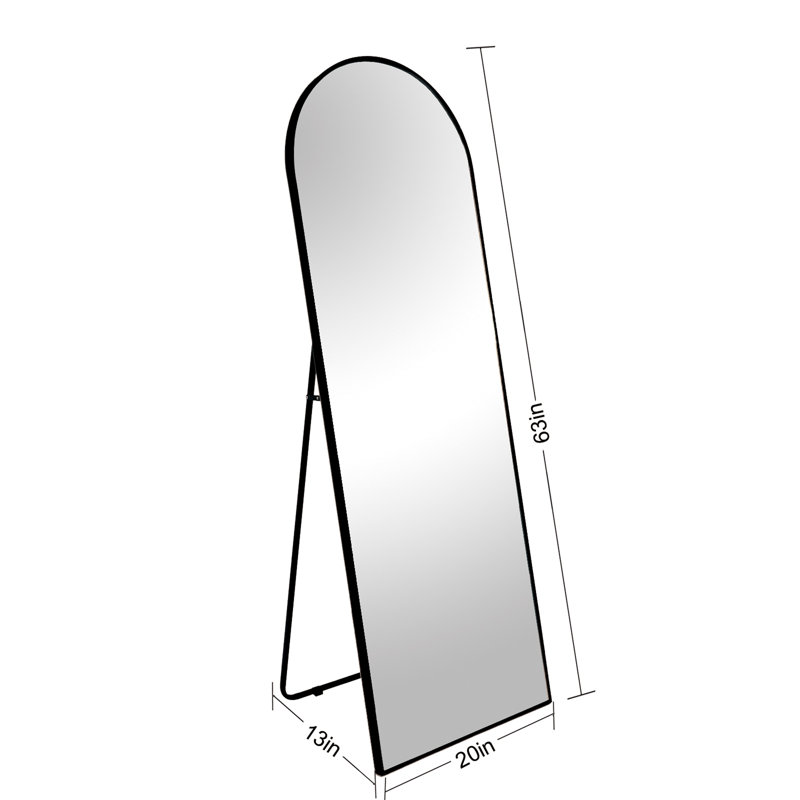 Miroir Avellana, 62,37 po x 19,37 po, Noir