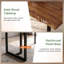 Solid Wood Steel Writing Desk