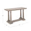 Console en bois brun clair avec détails vieillis Bavory 52 po x 18 po x 30 po
