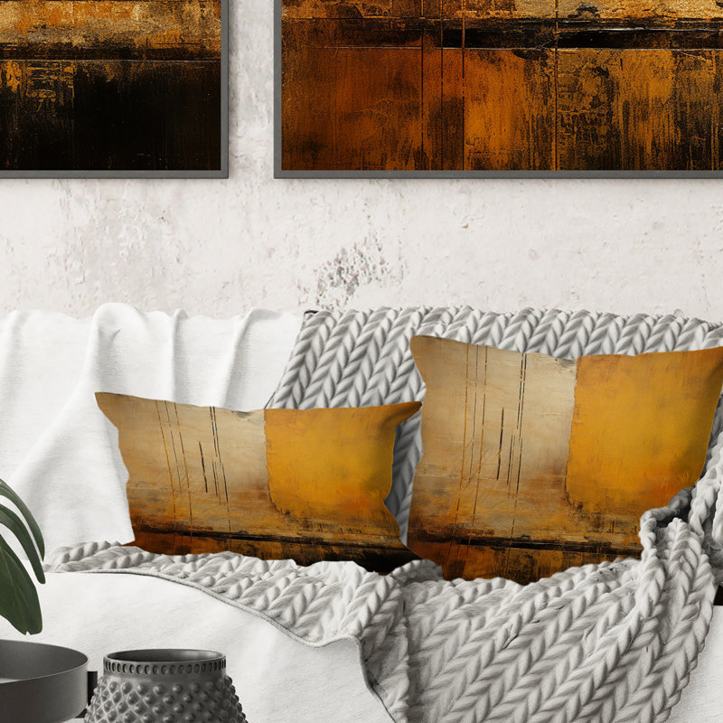 Full Moon Rustic Memories III - Coussin décoratif à imprimé géométrique abstrait