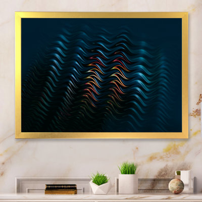 «Abstract Glowing Blue Vortex II», reproduction sur toile flottante