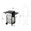 2 barbecues au gaz propane, ss, 24600Btu, grilles de cuisson en émail, table d'appoint pliable, panier suspendu pour gril de ferme 2, station de grillage