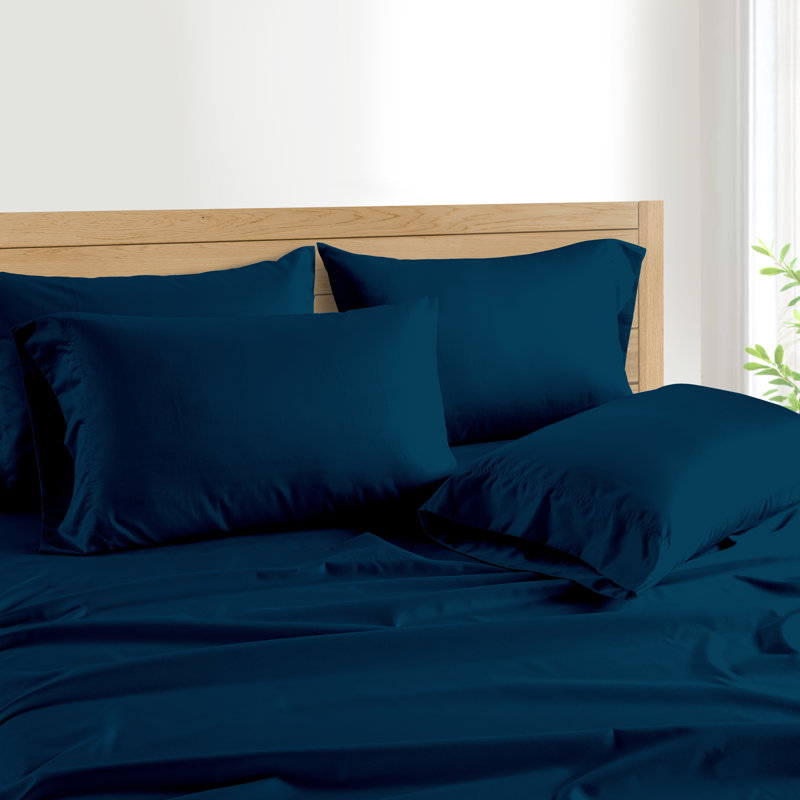 Ensemble de draps 6 pièces Kathy Ireland, Blue Cove, Ensemble de draps pour très grand lit