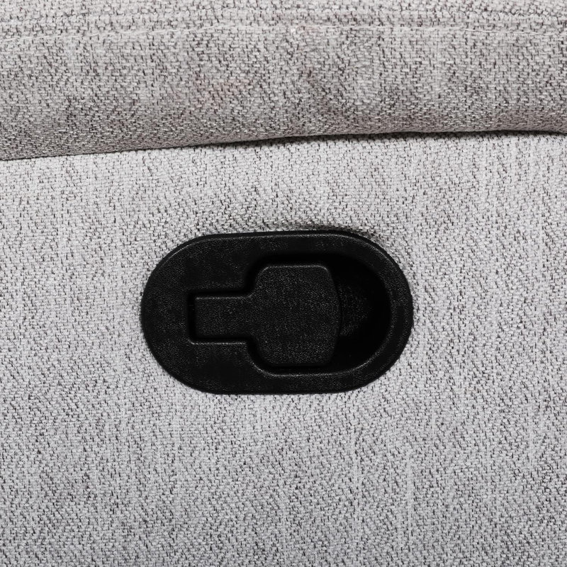 Ensemble de salon inclinable en tissu 3 pièces Burneyville (ensemble de 3), Blanc gris