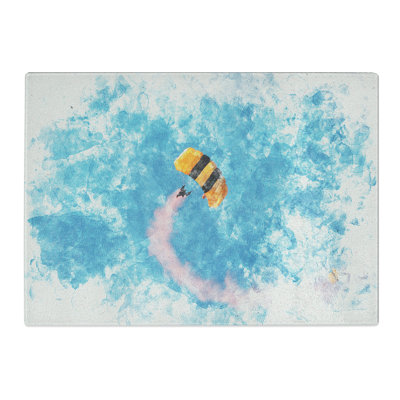 Tempered Glass Skydiving Chopping Board