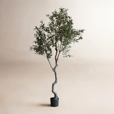94.5'' Faux Olive Tree Tree in Pot Liner