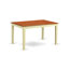 Ensemble de table et chaises de cuisine 7 pièces composé d'une table de salle à manger rectangulaire avec rallonge papillon et 6 chaises de salle à manger, babeurre et cerise-106903757-106903759-109975410