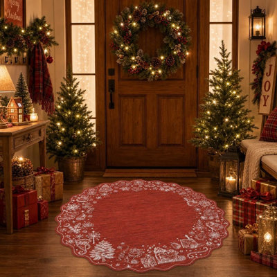 Geometric Washable Area Rug