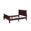 Louis Phillipe Finish Panel Sleigh Bed With Solid Wood, Comfortable Low-Profile Design For Elegant And Durable Bedroom Furniture