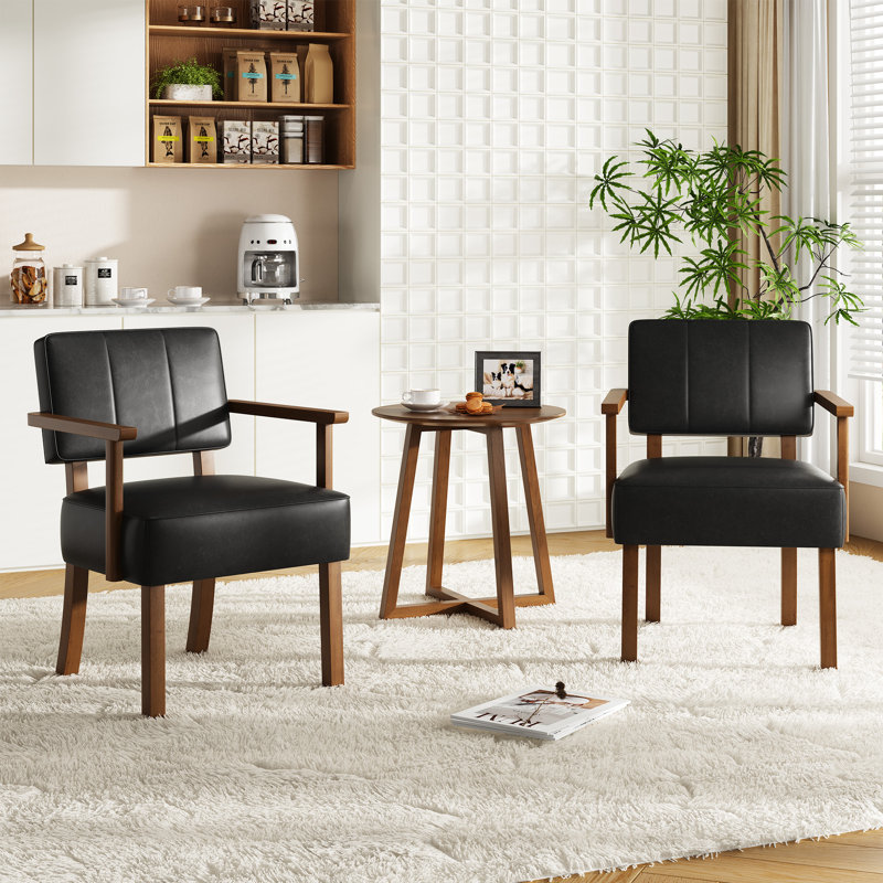 Upholstered Accent Chair, Black